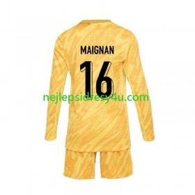 Fotbalový Dres Francie Mike Maignan 16 Brankářské Dětské Domácí ME 2024 Dlouhý Rukáv